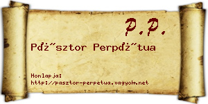 Pásztor Perpétua névjegykártya